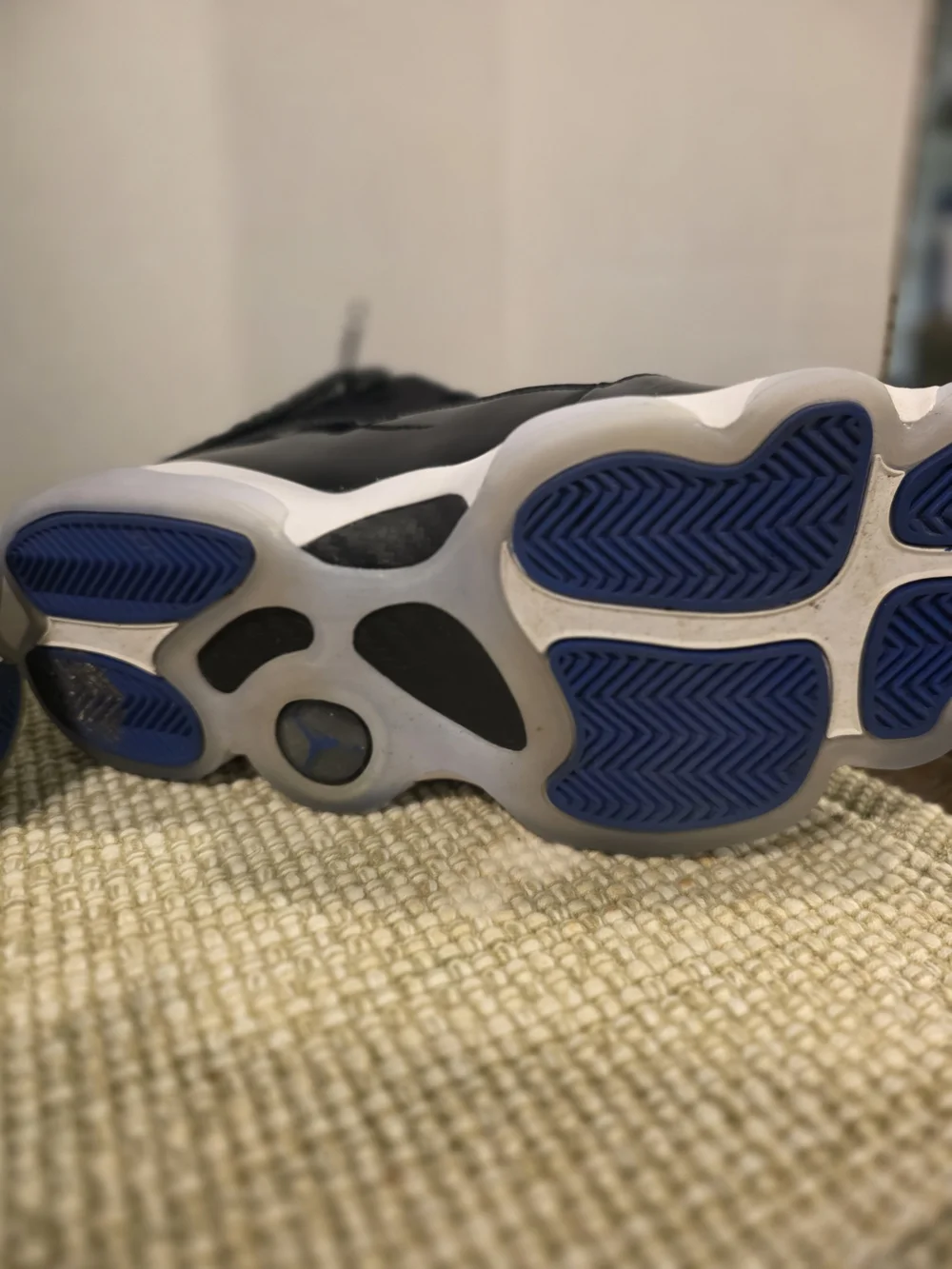 Air Jordan 6 Rings Black and True Blue Sneakers